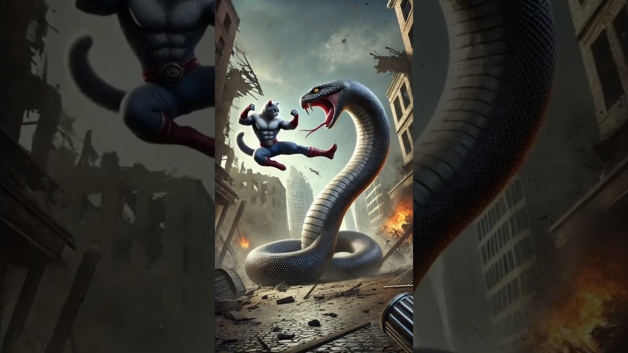 Super Cat vs Giant Snake | Action-Packed Animation Short 