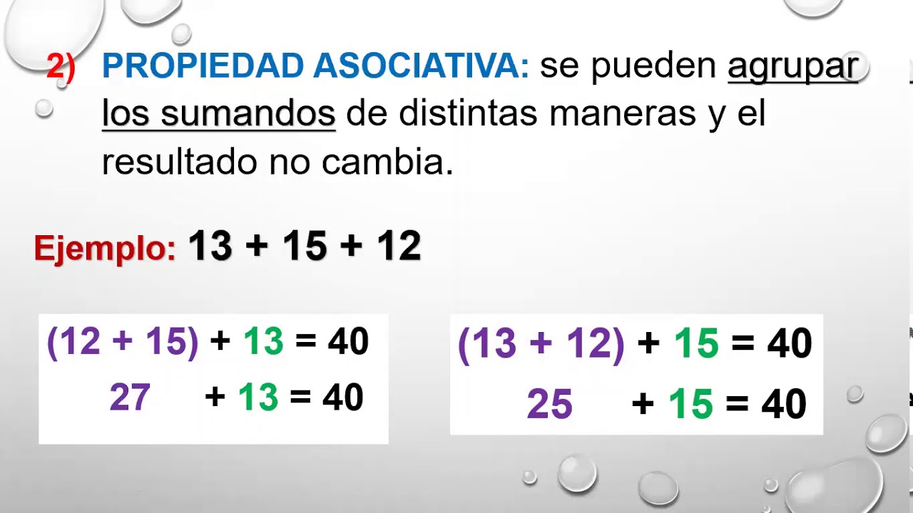 Ejemplo propiedad asociativa