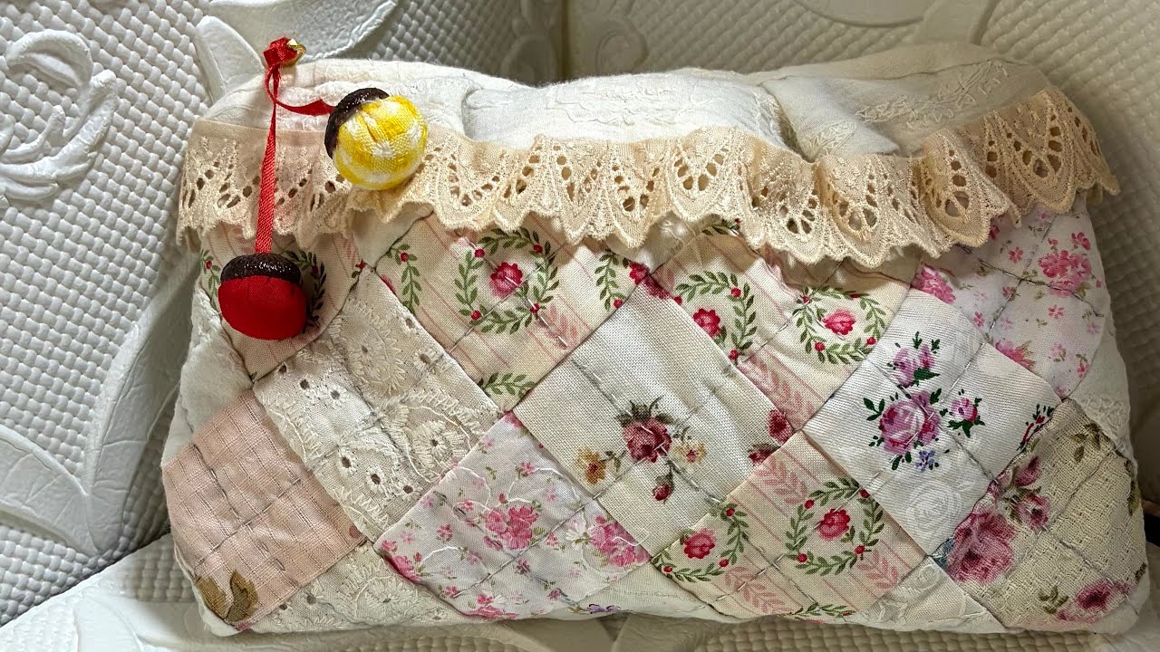 I want to carry a stylish hand-sewn patchwork pouch 😎 - YouTube