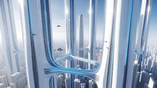 A Day In Utopia How We Really Live In The Year 3000 White Blue Futuristic World 4K Ai Film