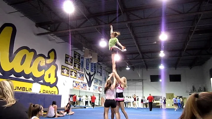 Sarah Richey Stunting - 3 quarter ball up to scorp...