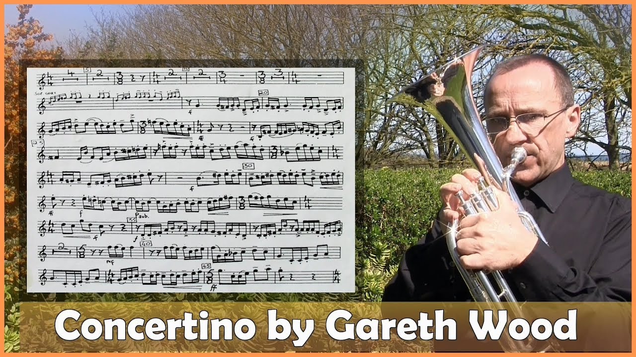 Concertino (Full Version) by Gareth Wood. Tenor Horn and Piano.