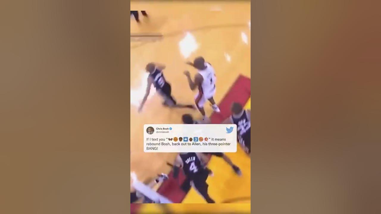 Rebound Bosh Back Out To Allen Bang REBOUND BOSH BACK OUT TO ALLEN HIS 3 POINTER BANG!! - YouTube