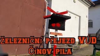 železniční přejezd VÚD Čínov pila czech railway crossing 2024