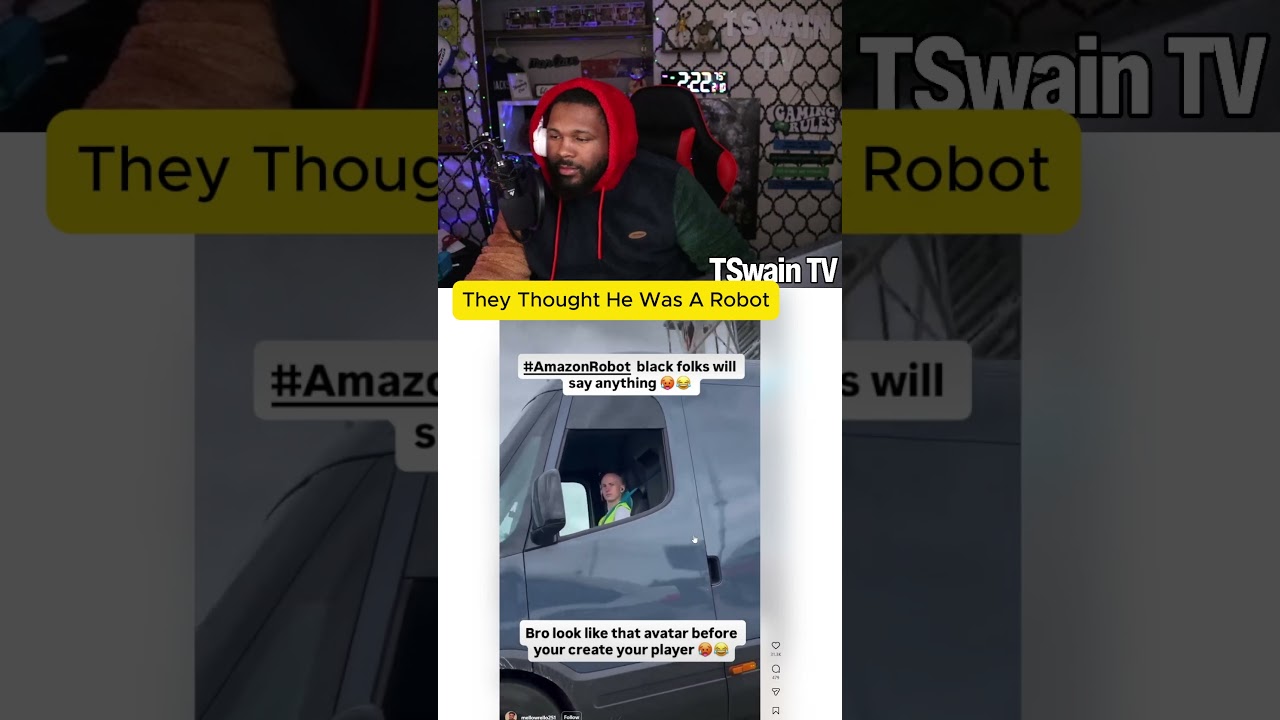 Они думали, что он робот, ха-ха.