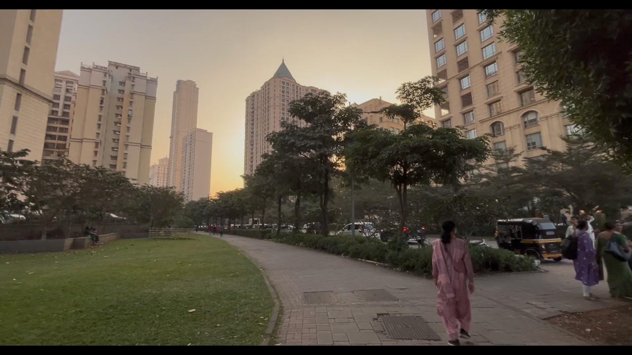 A Peaceful Evening Walk in Hiranandani Estate, Thane West with My Mom