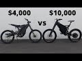 Surron x vs stealth b52  4000 vs 10000 ebike  drag race and comparison