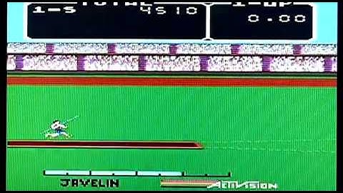 Decathlon on Atari 8 bit / 65XE. Gameplay & Commentary