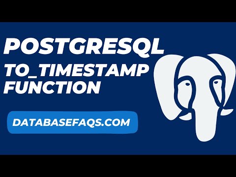 PostgreSQL to_timestamp function | How to use the to_timestamp function in PostgreSQL