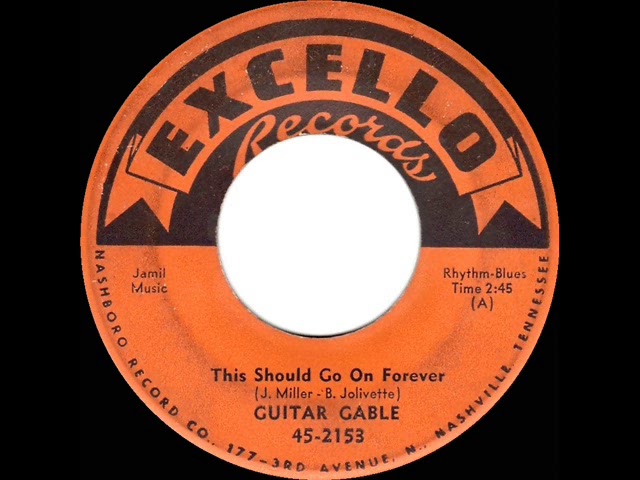 1st RECORDING OF: This Should Go On Forever - Guitar Gable (1957--King Karl, vocal) acordes