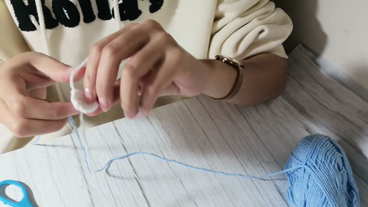 安靜鉤織紀錄｜阿富汗花朵 🌼 Calm Crochet – Afghan Flower 55min