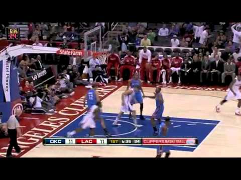 Blake Griffin huge one hand tomahawk slam dunk a E...