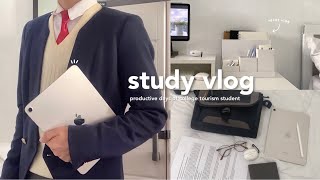 productive study vlog 📂 - balancing college life, note-taking, lots of coffee and night studying 📚