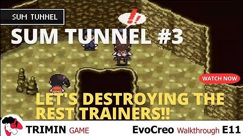 E11. DESTROYING All TRAINERS in Sum Tunnel! [EvoCreo Walkthrough]