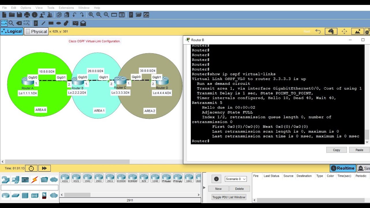 Cisco ospf virtual link konfiqurasiya olunmas cisco ccna ospf 