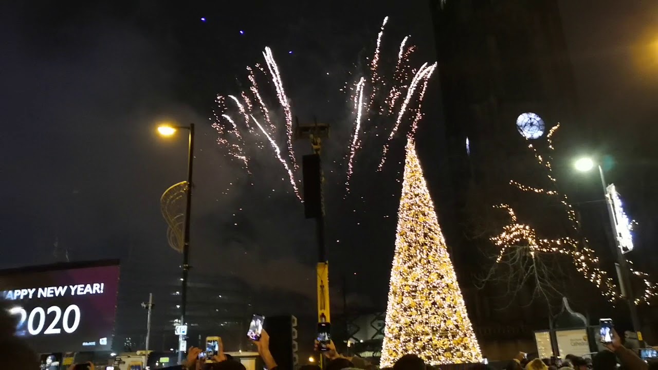 New year 2020 Manchester fireworks YouTube