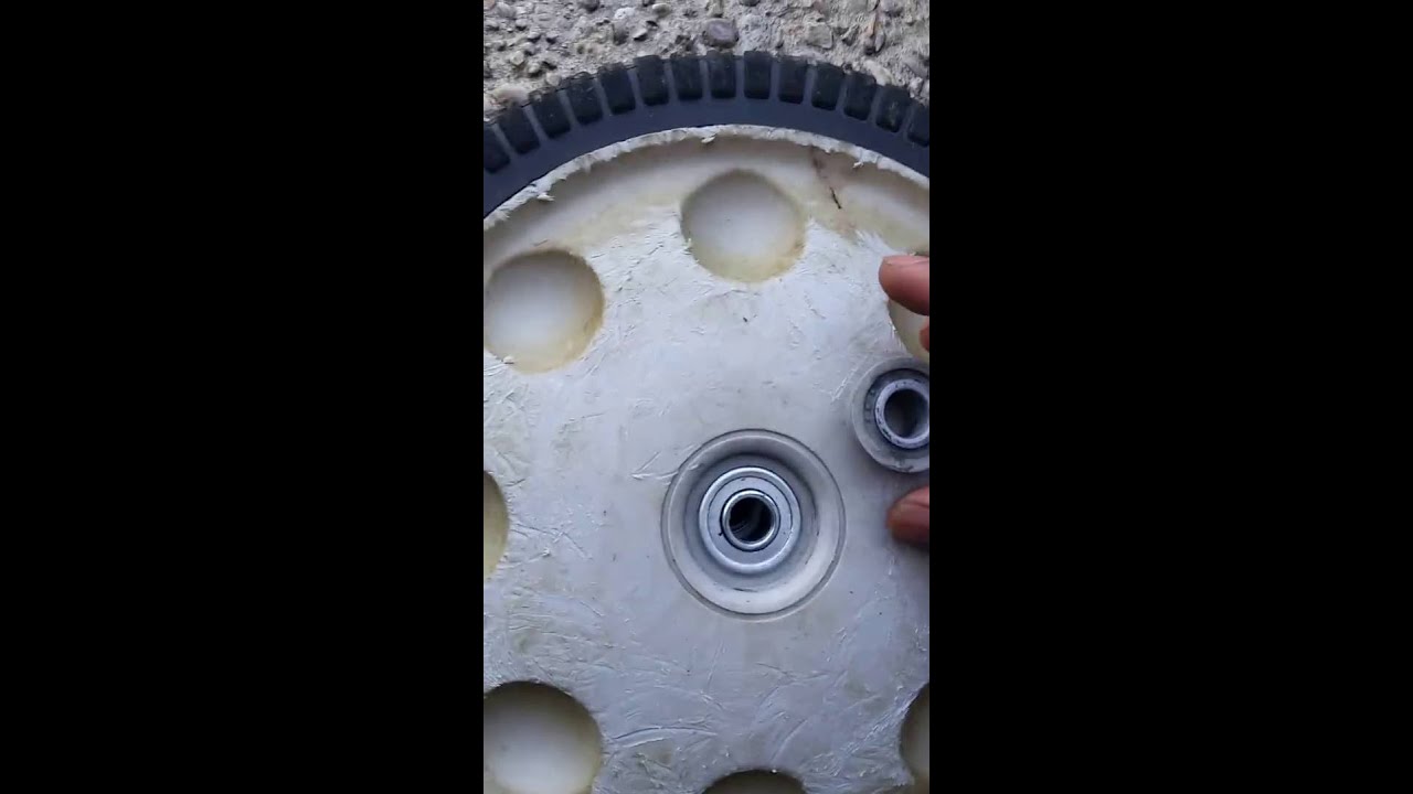 How to change lawn mower wheel bearing n fix loose wheels. YouTube
