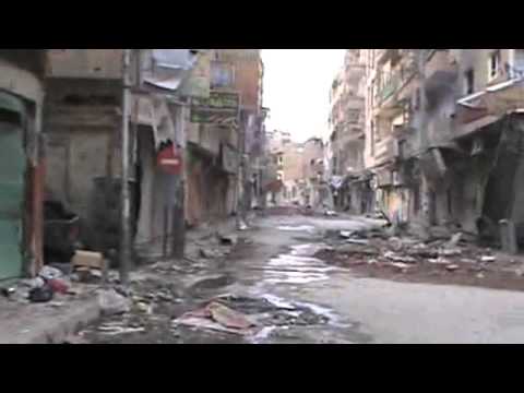 ديرالزور شارع سينما فؤاد اثار الخراب ج1 18 11 2012 Avi