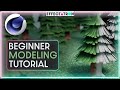 Beginner Modeling Tutorial - Model a Cute Stylized Tree with Cinema 4D - Intro to Modeling Project