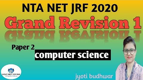 Grand Revision l UGC NET Computer Science l NTA NET 2020 l Expected Questions l UGC NET GYAN