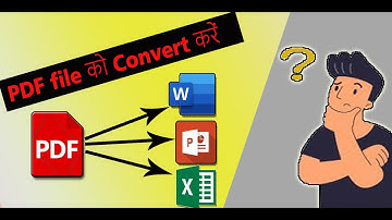 How to Convert PDF to Editable Ms Word , Powerpoint , Excel file | PDF se Word mai Convert kare//