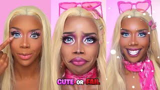 CUTE 💖 or FAIL?❌ The Ultimate Barbie Girl Makeup Tutorial 💗✨