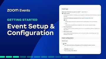 Initial Event Setup & Configuration | Getting Started with Zoom Webinars & Events