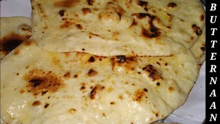 Restaurants style Butter Naan recipe||How to make butter naan at home ||No oven No yeast butter Naan