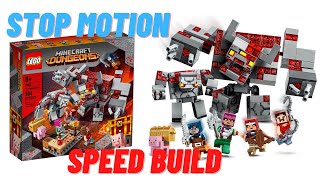 LEGO Minecraft Dungeons set The Redstone Battle (21163) Stop Motion Speed Build