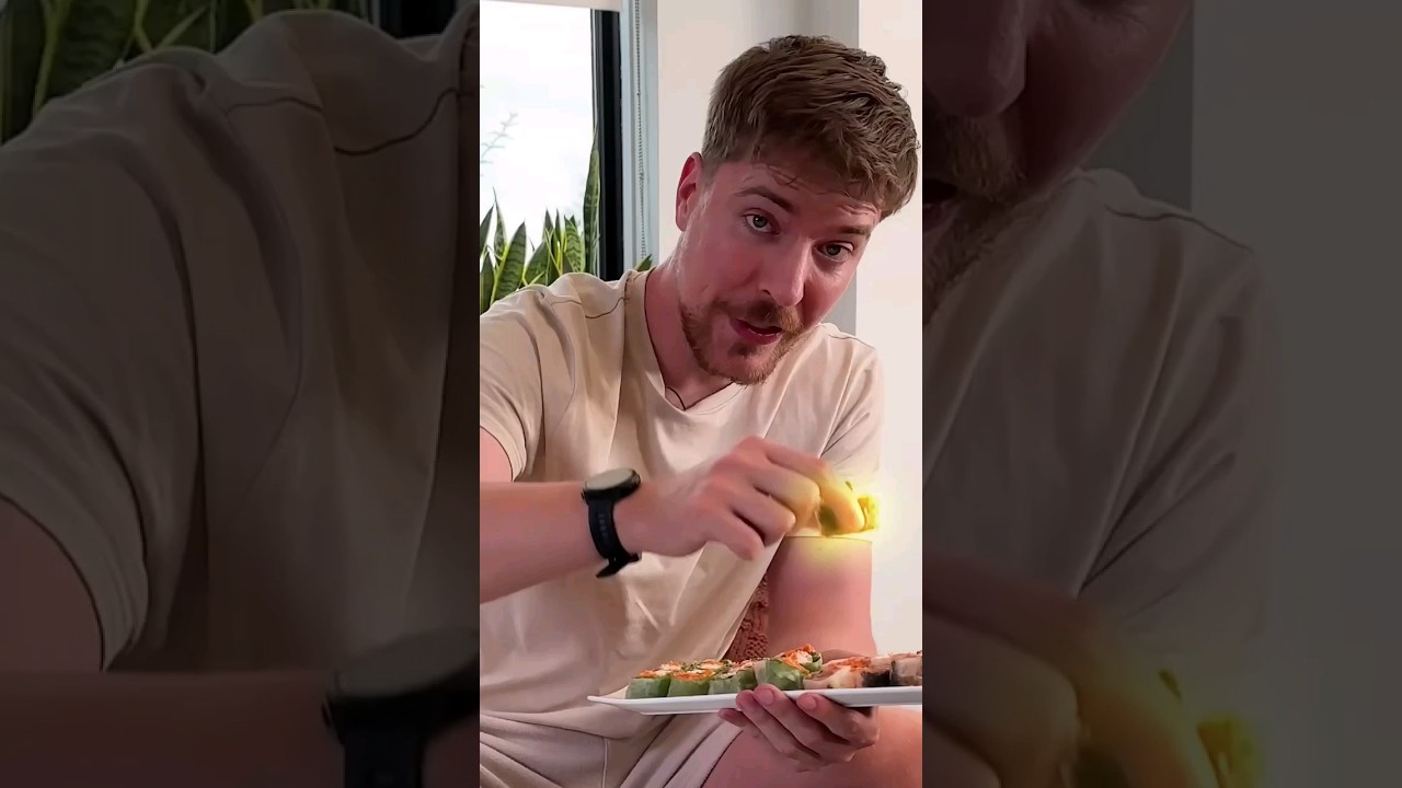 Feeding A Cat  Vs ,000 Sushi #shorts #trending shorts