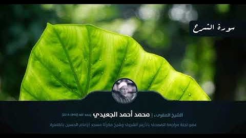 سورة الشرح || الشيخ المقرئ محمد أحمد الجعيدي رحمه الله