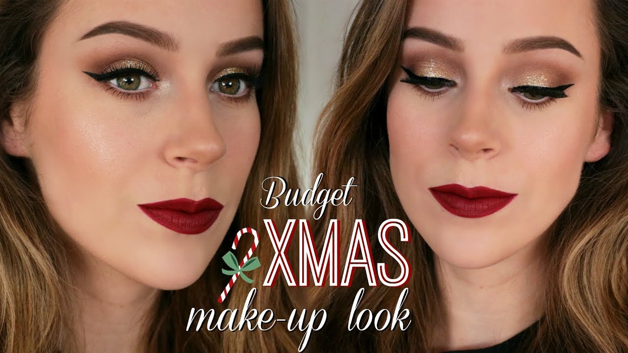 Gouden Glitter & Rode Lippen 🎄💋 || Budget Kerst Make-Up Tutorial - Youtube