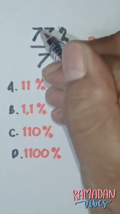 BERAPA 77 PERSEN DIBAGI 7 PERSEN #shorts #video #math #persentage #persentase