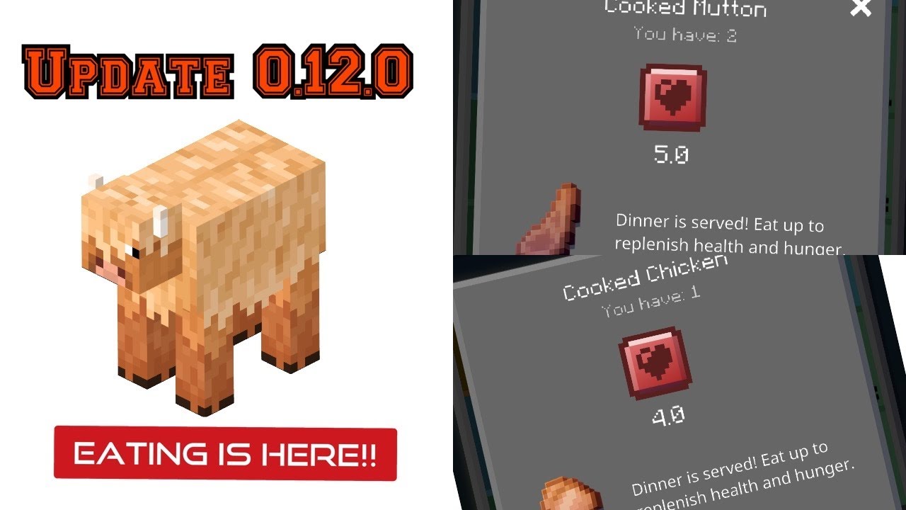Minecraft Earth R12 Patch Notes We Can Eat Food Youtube