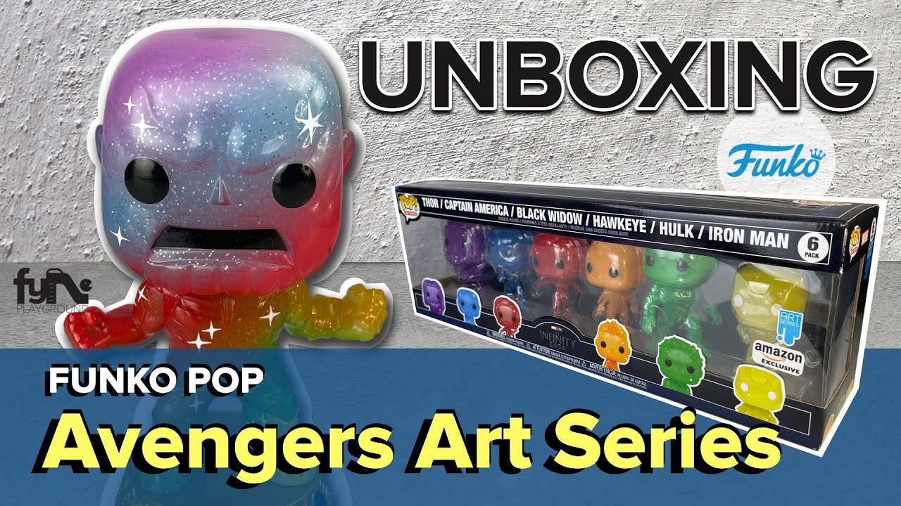 Unbox Funko Marvel Avengers Art Series Pop Review 6-Pack Amazon