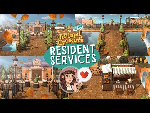 Resident Services Plaza / Town Hall | ACNH Speed Build and Tutorial | Animal Crossing New Horizons