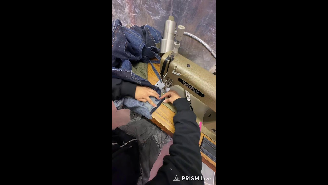 初ライブ配信でミシンが動かない！突然終わってごめんなさいFirst Live Stream Trouble/Sorry the stream ended suddenly/Upcycled Denim
