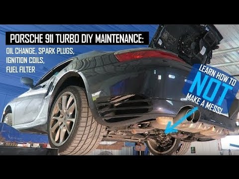 Porsche 911 Turbo DIY Maintenance 996 997 Spark Plugs Ignition Coils Fuel Filter Oil Change