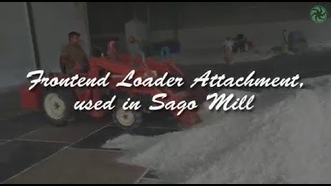 VST Shakthi tractor fitted Frontend Loader ​Attachment​ in Sago Mill