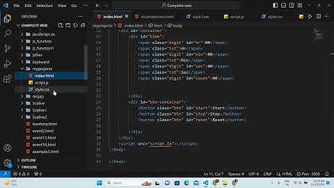 stopwatch project Coding Ninjas Skill Test video