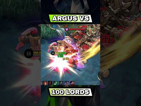 ARGUS VS 100 LORDS TEST ~ MLBB #argus #shorts @AFKAGAIN