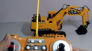 Mở hộp đồ chơi xe máy xúc điều khiển từ xa xoay 660 ° Remote Control Vehicle MN Toys