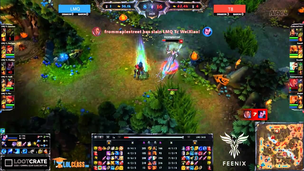 [NACL] LMQ Tc WeiXiao vs frommaplestreet 1v1