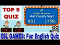 Easy English Quiz | ESL Classroom Games | Top Five Quiz