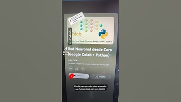 Playlist para aprender redes neuronales con Python desde cero y en español