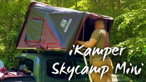 iKamper Skycamp Mini Rooftop Tent setup takedown and review