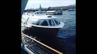 St -Petersburg -2016.  Rivertrams on the Neva River