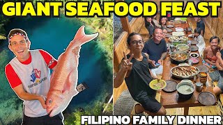 GIANT RED FISH! Filipino Family Seafood Feast At Beach House (Cateel, Davao)