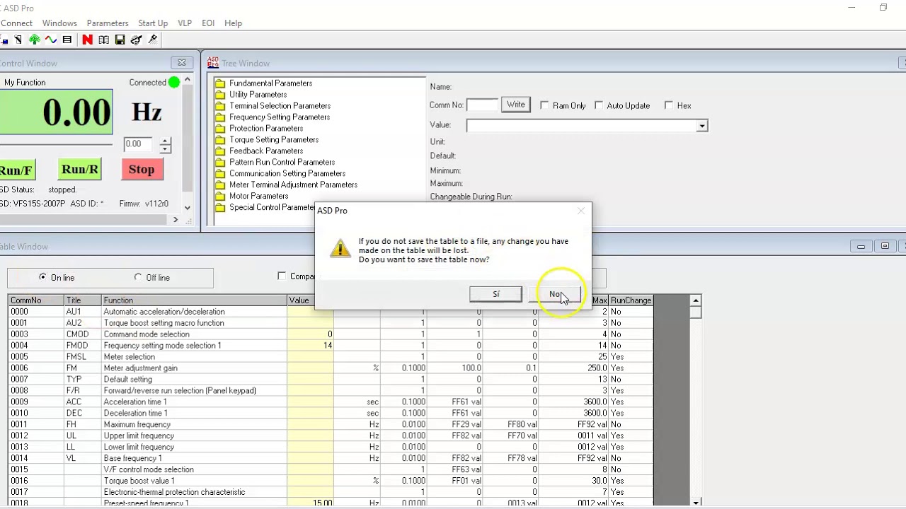 Como cargar un programa con ASD Pro a mi Nuevo VDF Toshiba - YouTube