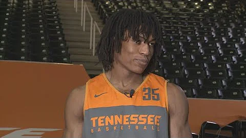 Yves Pons gives Emily Stroud some tips of speaking...